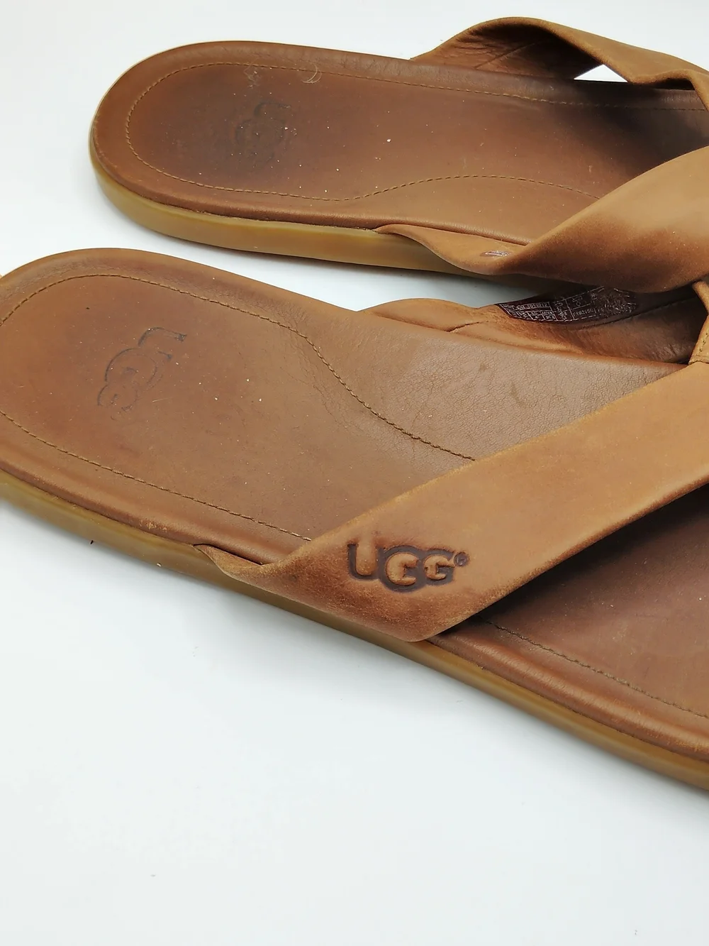 UGG Men’s Tan Leather Thong Sandals